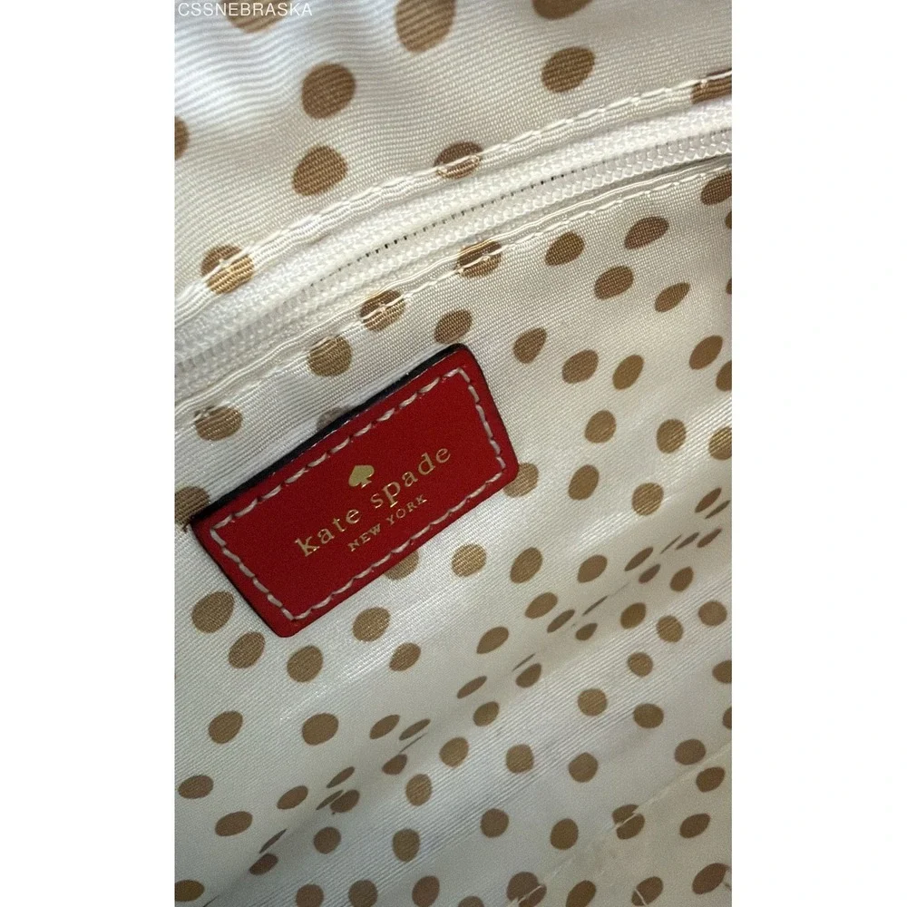 Kate Spade Red Wellesley Byrd Shoulder Bag Compact Wallet Set Pebbled Leather